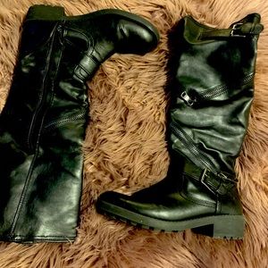 Zip detail Moto boots